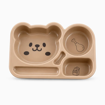 Assiette enfant compartiment colorée adaptée aux portions variées du repas