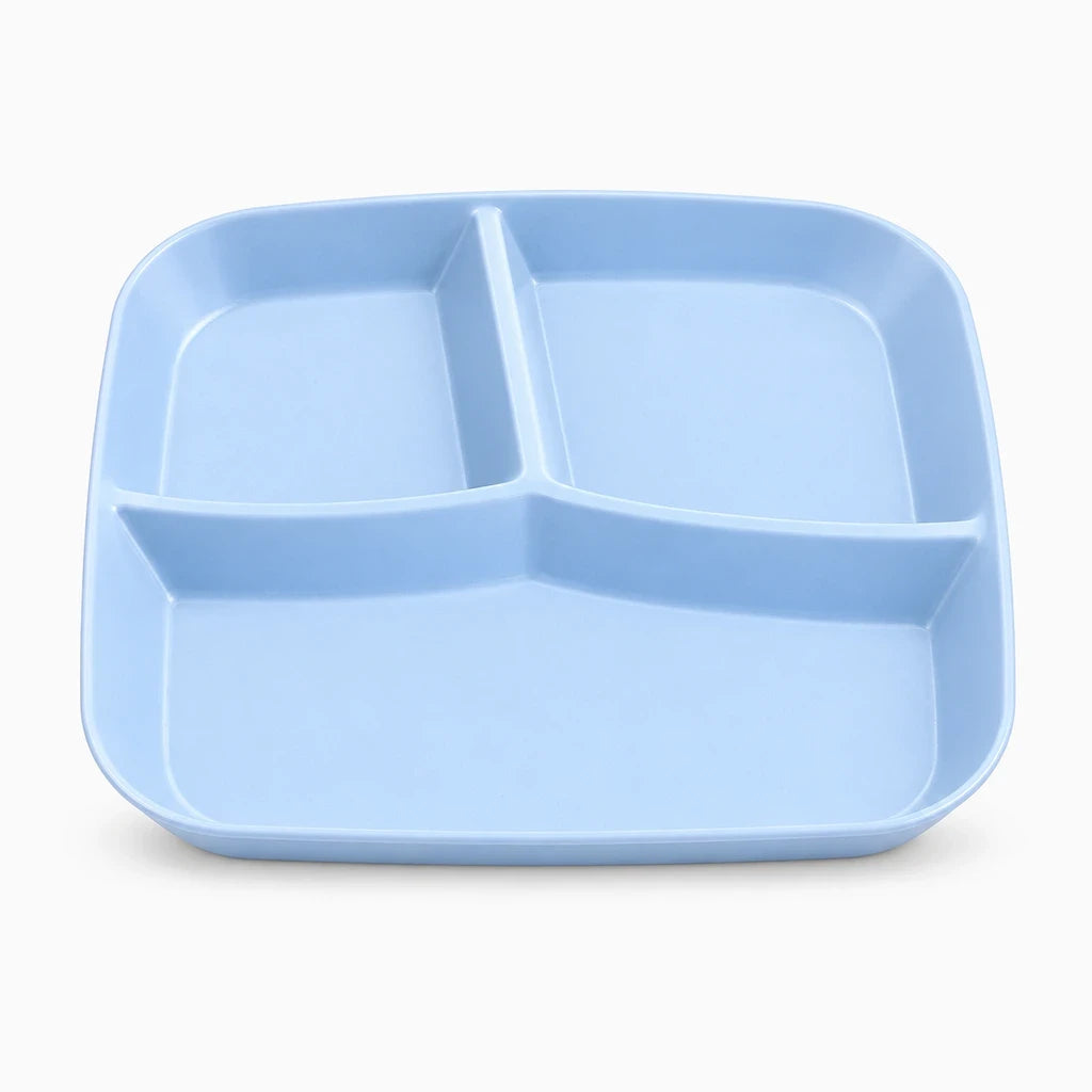 Assiette plastique dur légère à trois zones distinctes pour petit-déjeuner