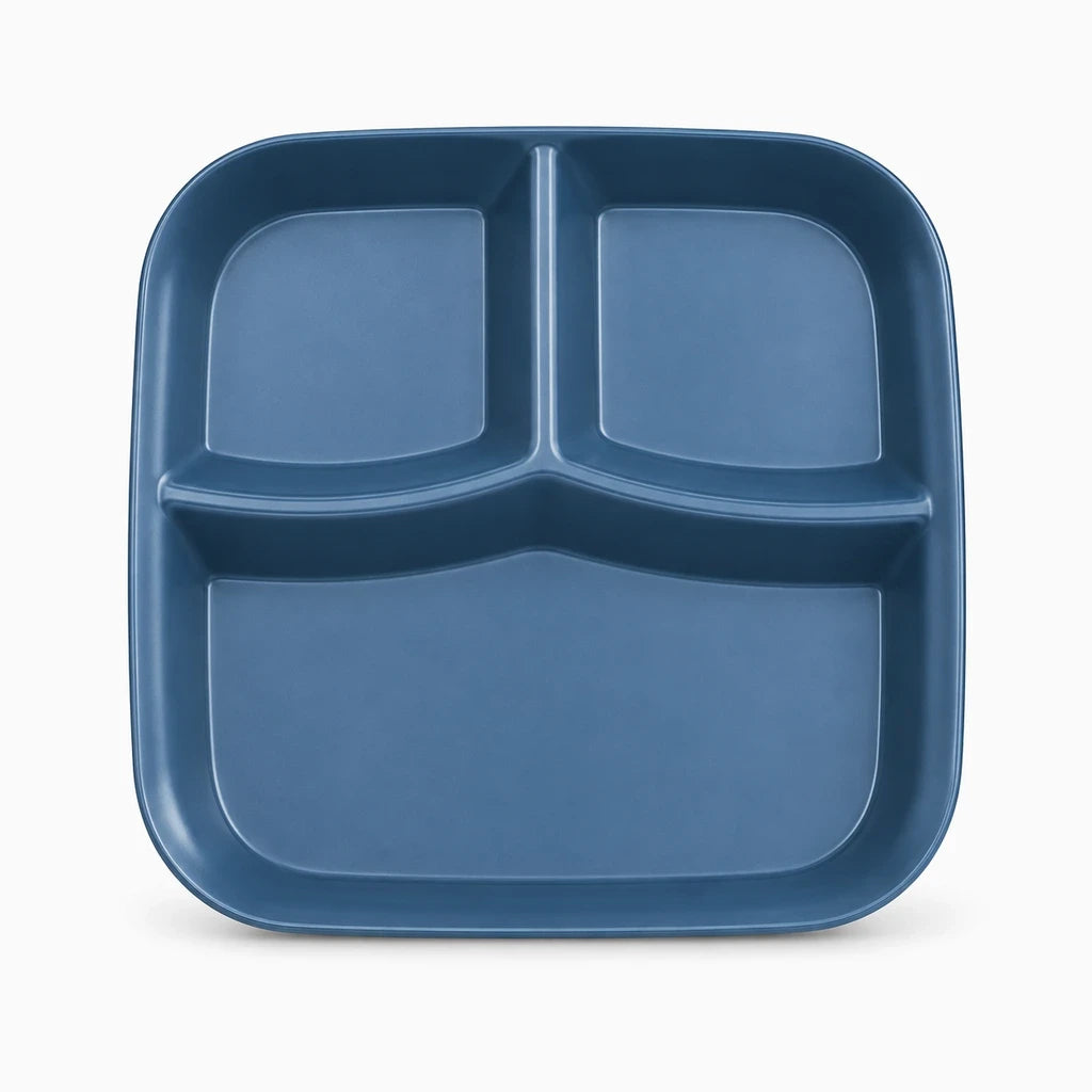 Assiette plastique dur compartimentée pour fruits secs et collations variées