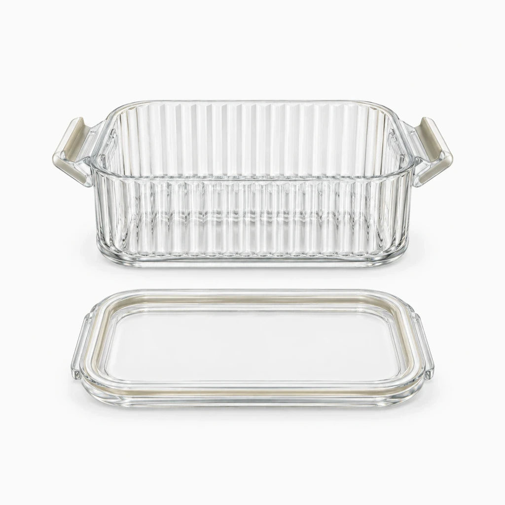 Rangement cuisine transparent empilable avec design modulable pour optimiser l'espace de stockage
