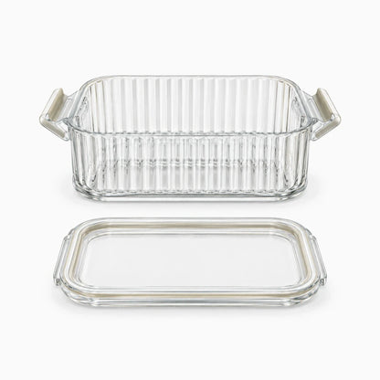 Rangement cuisine transparent empilable avec design modulable pour optimiser l'espace de stockage