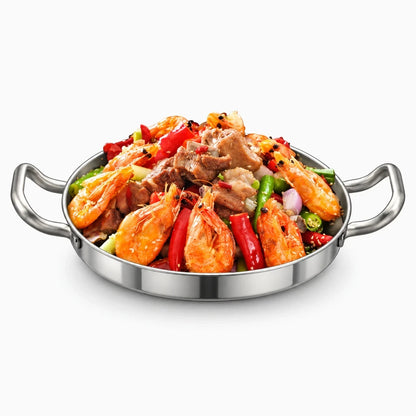 Poêle et casserole inox en acier inoxydable pour cuisinière et table
