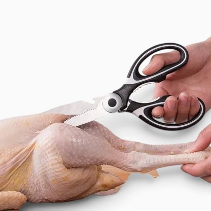 Ensemble de deux ciseaux de cuisine polyvalents coloris noir mat