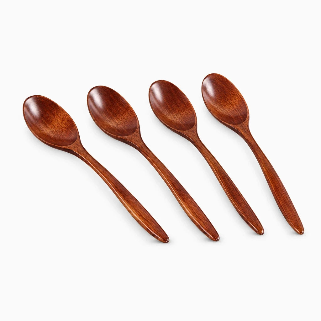 Cuillère en bois avec manche long, outil de cuisine doux et non-rayant