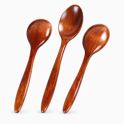 Ensemble de cuillères en bois robustes pour remuer et dresser les plats