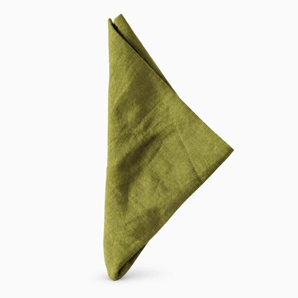 Lot de quatre serviettes de table en lin pur, format 40x40 cm, coloris neutre