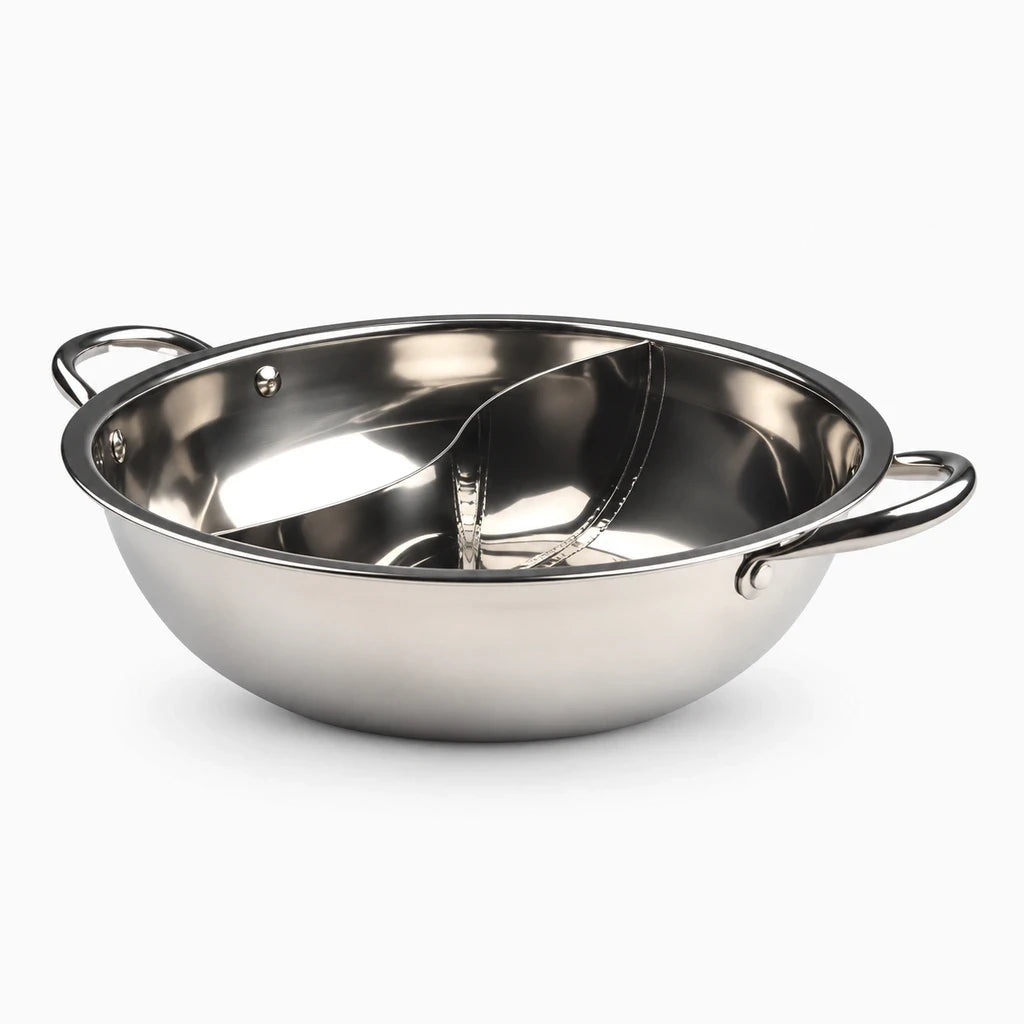 Ustensile de cuisine avec compartiments séparés, compatible cuisinière gaz, nettoyage facile