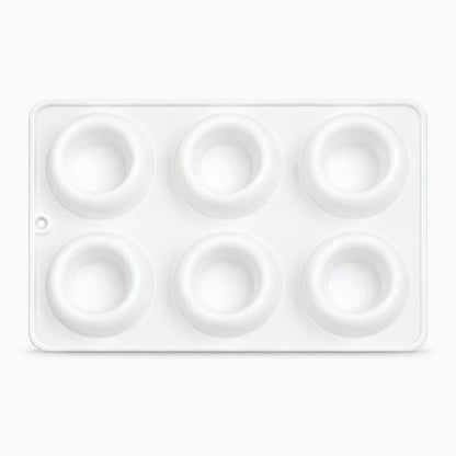 Moule en silicone avec 6 cavités régulières pour pâtisseries maison