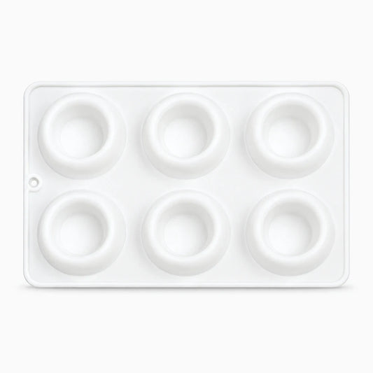Moule en silicone avec 6 cavités régulières pour pâtisseries maison