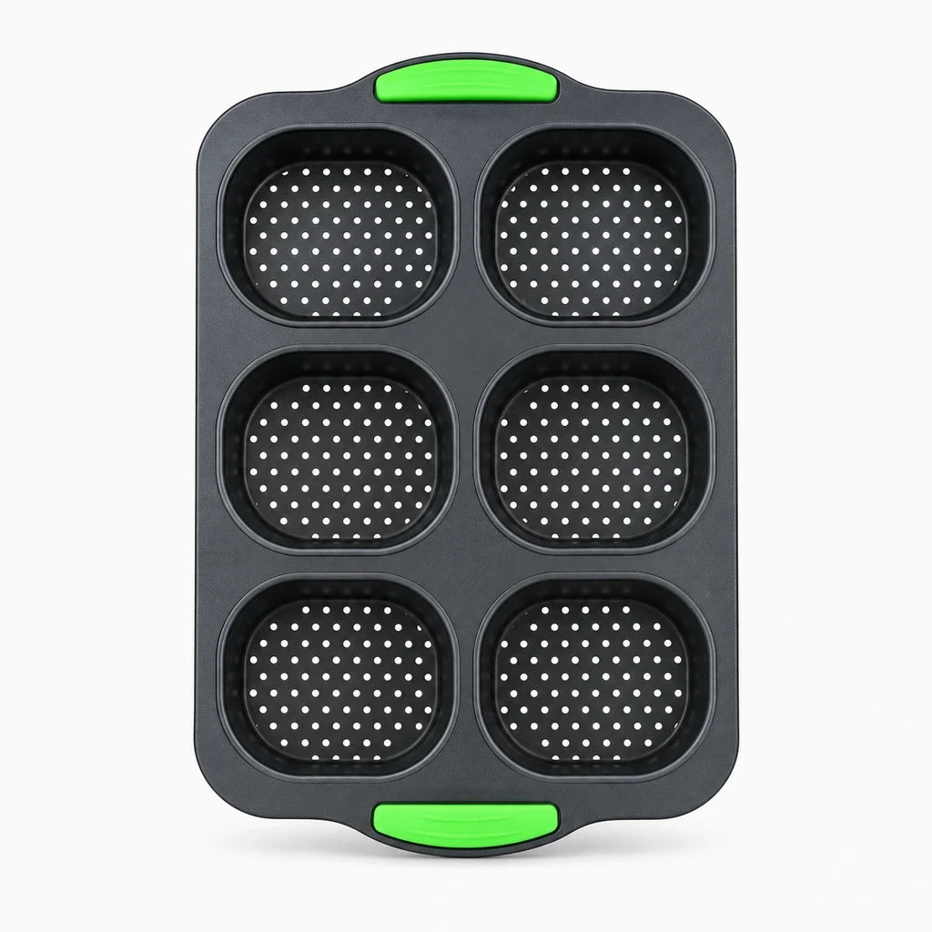 Moule à petits pains en silicone perforé, empreintes ovales