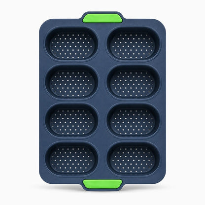 Moule à petits pains en silicone à 8 empreintes perforées