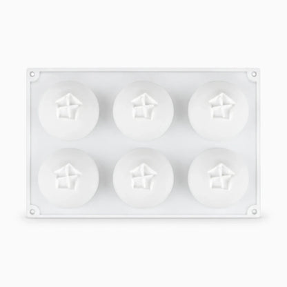Moule silicone 6 cavités forme myrtille blanc pour cake et desserts