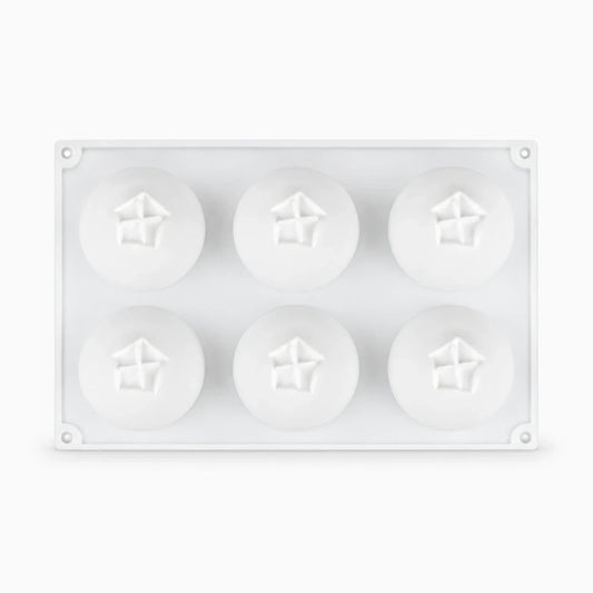 Moule silicone 6 cavités forme myrtille blanc pour cake et desserts