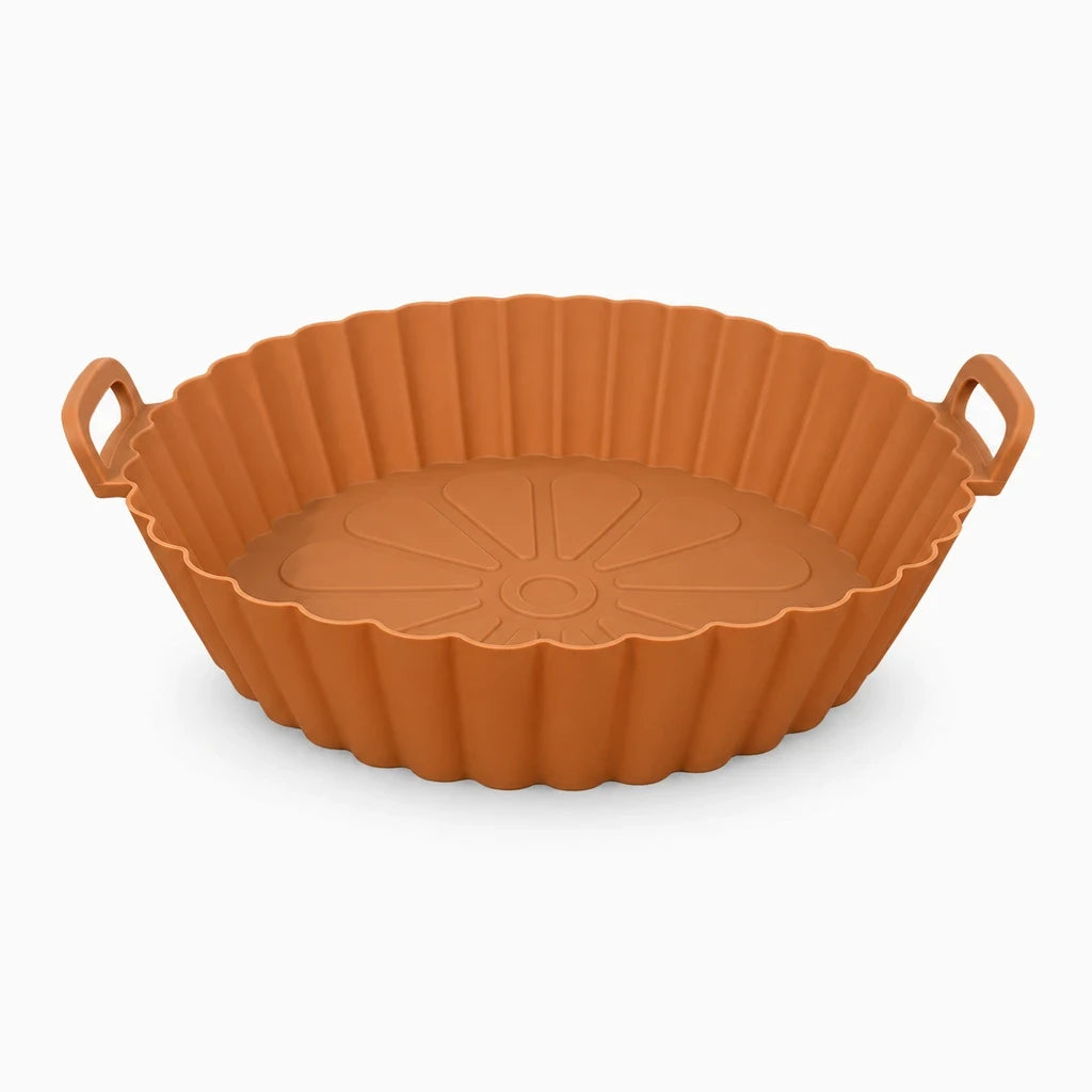Moules silicones air fryer antiadhésives avec légumes rôtis
