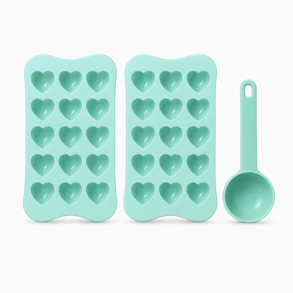 Moules cœur silicone résistants au four et au congélateur pour mousses et glaçons