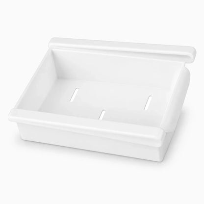 Organisateur coulissant cuisine blanc glissant sous étagère réfrigérateur