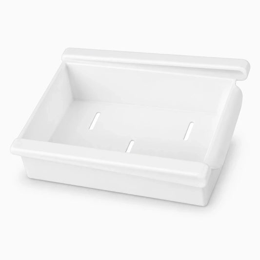 Organisateur coulissant cuisine blanc glissant sous étagère réfrigérateur