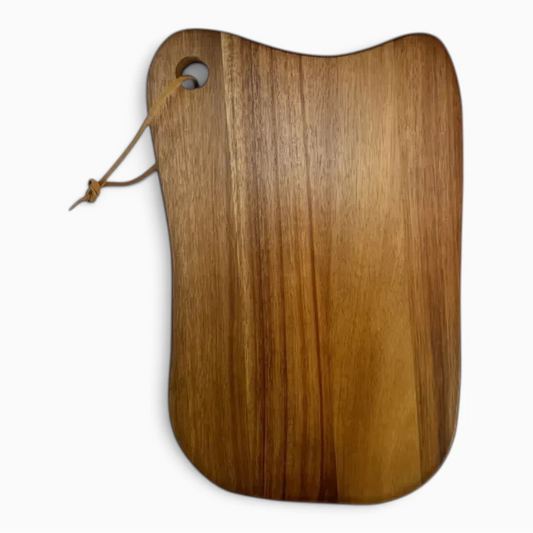 Planche à découper acacia avec veinage naturel, surface large pour préparation culinaire
