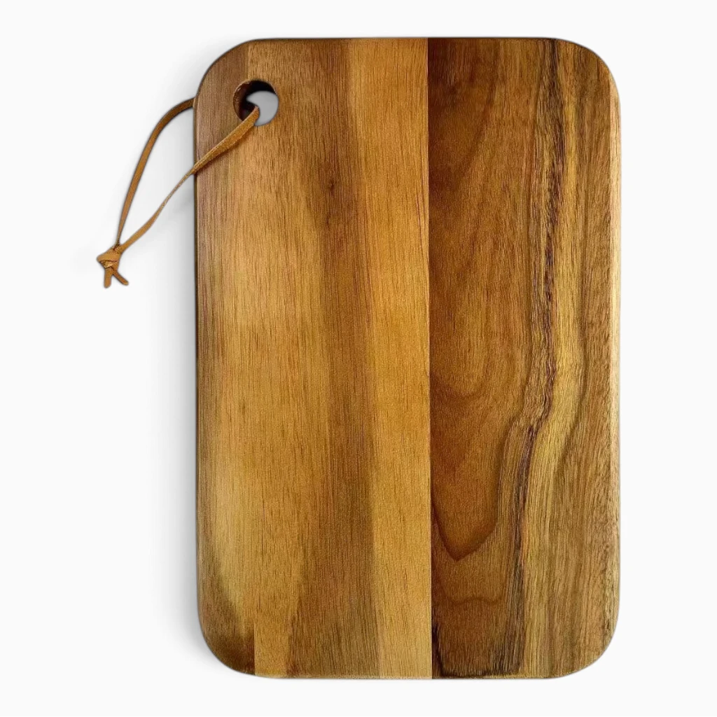 Plateau de cuisine en bois acacia, ustensile de découpe pour viandes et fromages