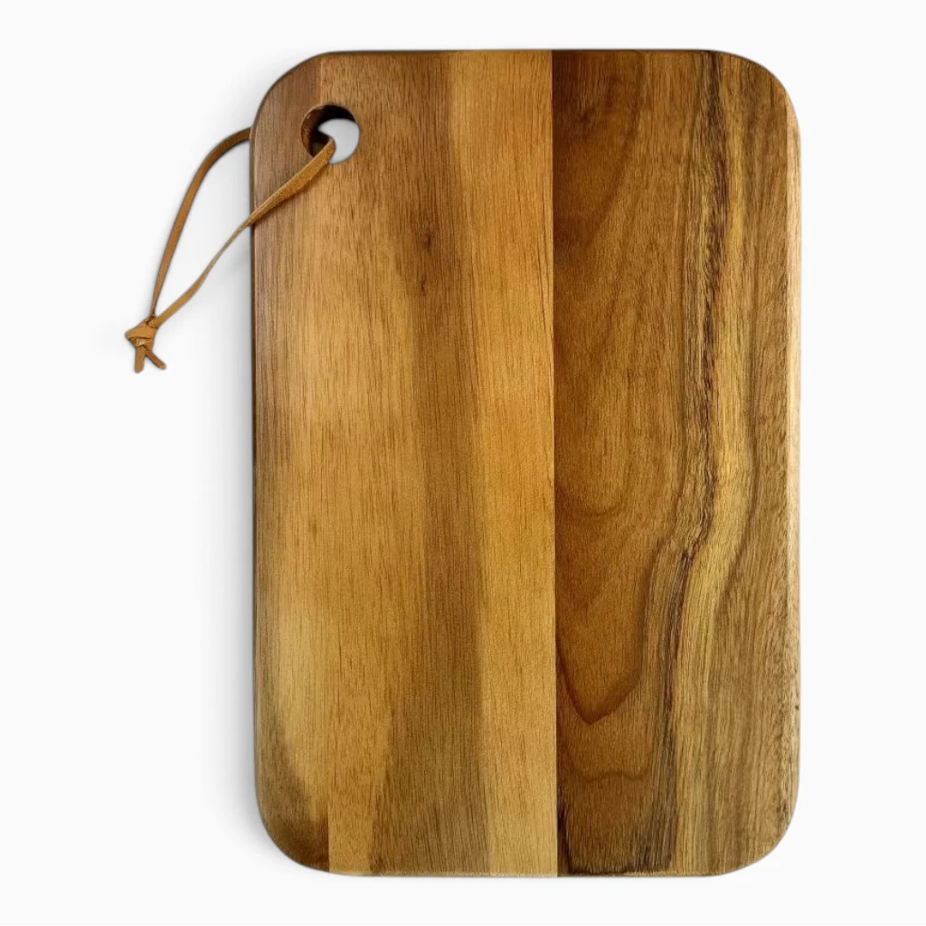 Planche à découper acacia avec finition naturelle et arêtes épaisses