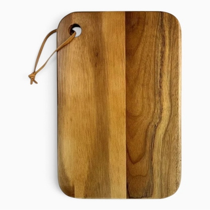 Planche à découper acacia avec finition naturelle et arêtes épaisses