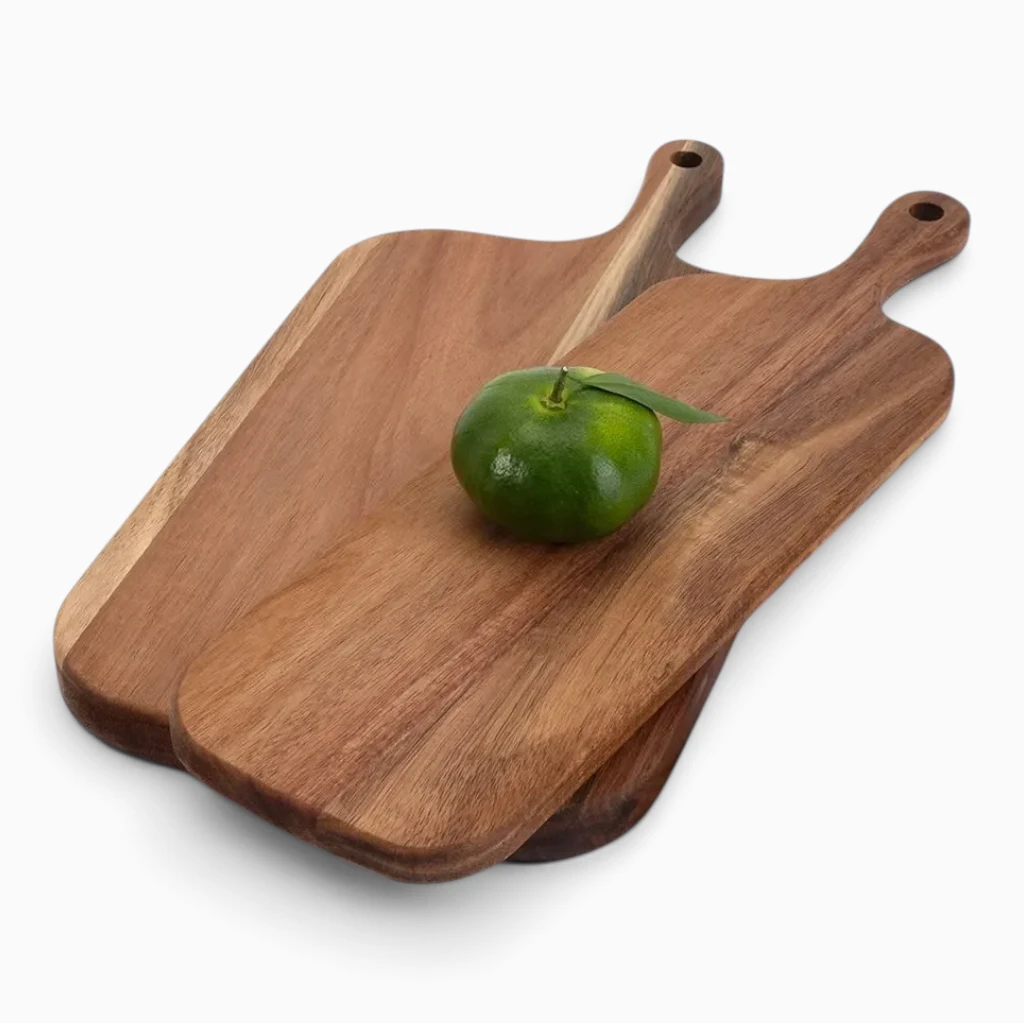 Planche à découper en bois durable pour cuisine, polyvalente pour pain, viande et fromage