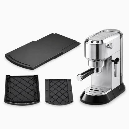 Rangement coulissant pour petit électroménager, tapis intégré protégeant le comptoir