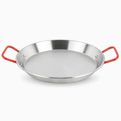 Paella poêle large surface avec poignées robustes, idéale pour grandes tablées