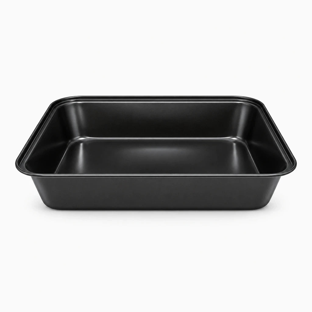 Plateau de cuisson en acier au carbone avec surface homogène anti-adhésive