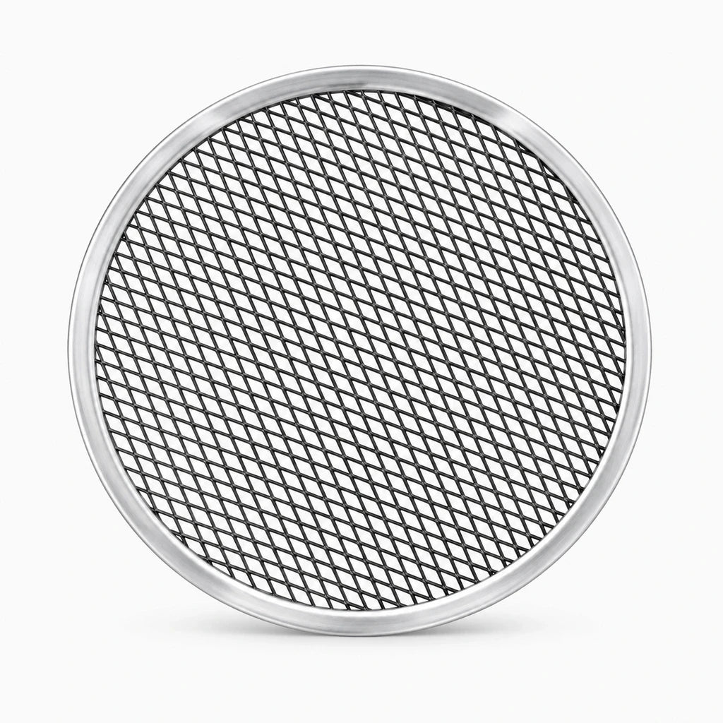 Grille en aluminium à maille perforée pour pizza, pain et tartes au four