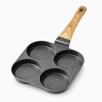 Poêle pancake induction avec revêtement granit noir, base compatible plaques induction et gaz