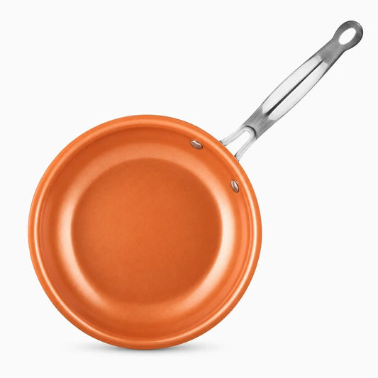 Poêle revêtement céramique de 24 cm avec surface lisse antiadhésive pour cuisson aux œufs