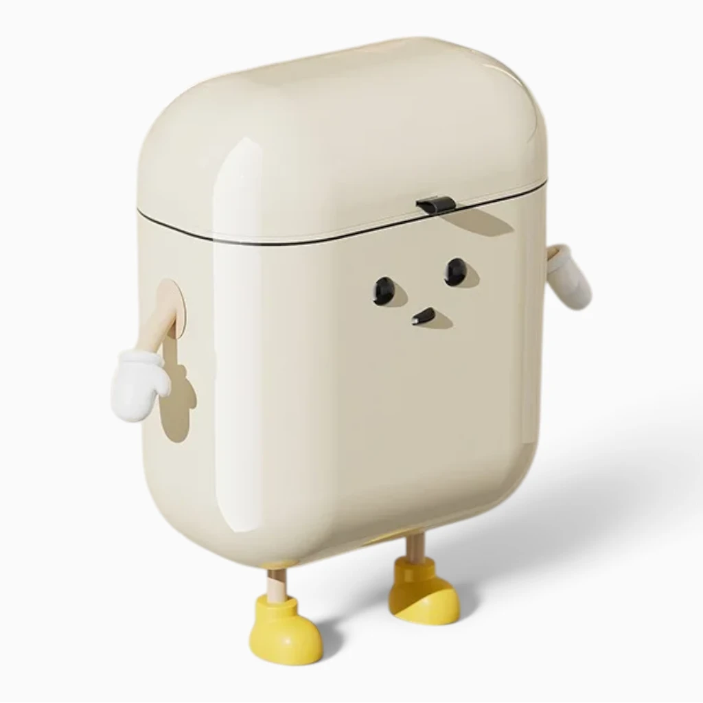 Poubelle de cuisine compost suspendue à la porte du placard, design discret et fonctionnel