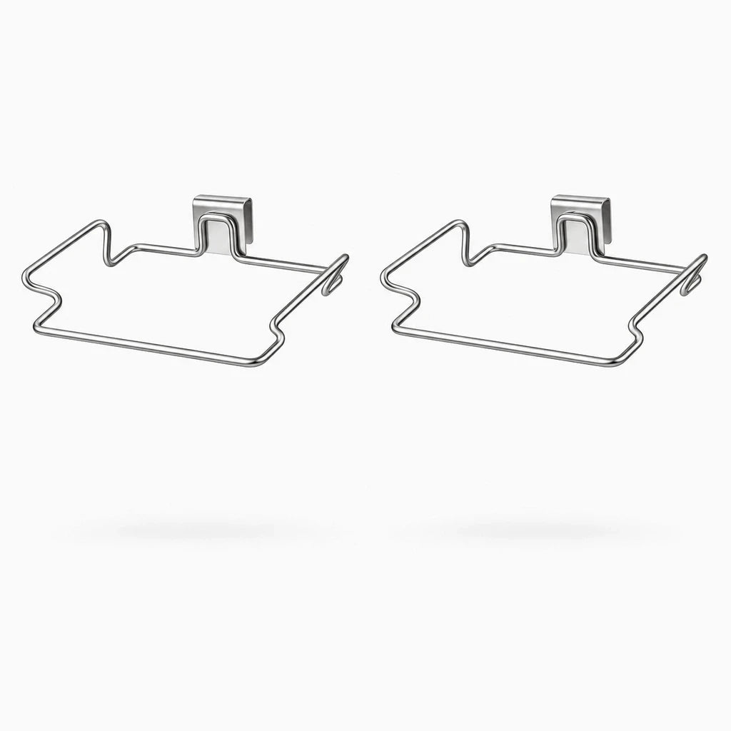 Paire de supports de sac poubelle en acier inoxydable