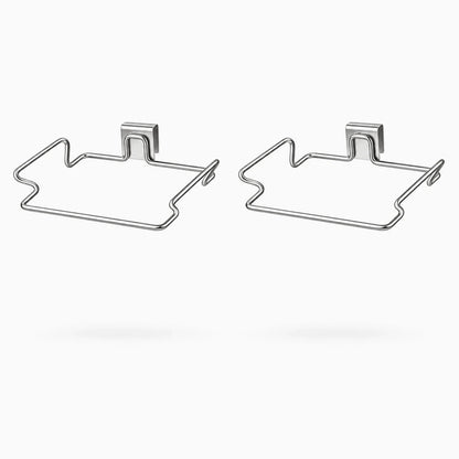 Paire de supports de sac poubelle en acier inoxydable