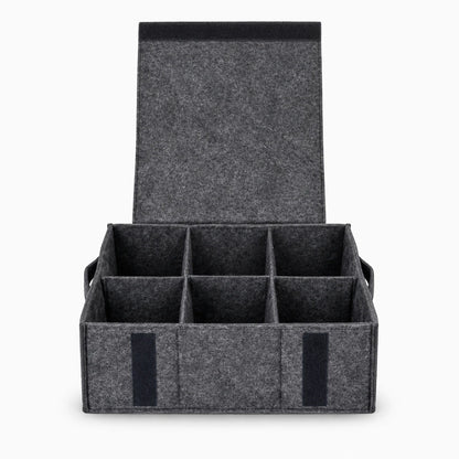 Pochette rangement assiettes en feutre épais avec compartiments séparés pour protéger la vaisselle
