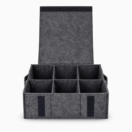 Pochette rangement assiettes en feutre épais avec compartiments séparés pour protéger la vaisselle