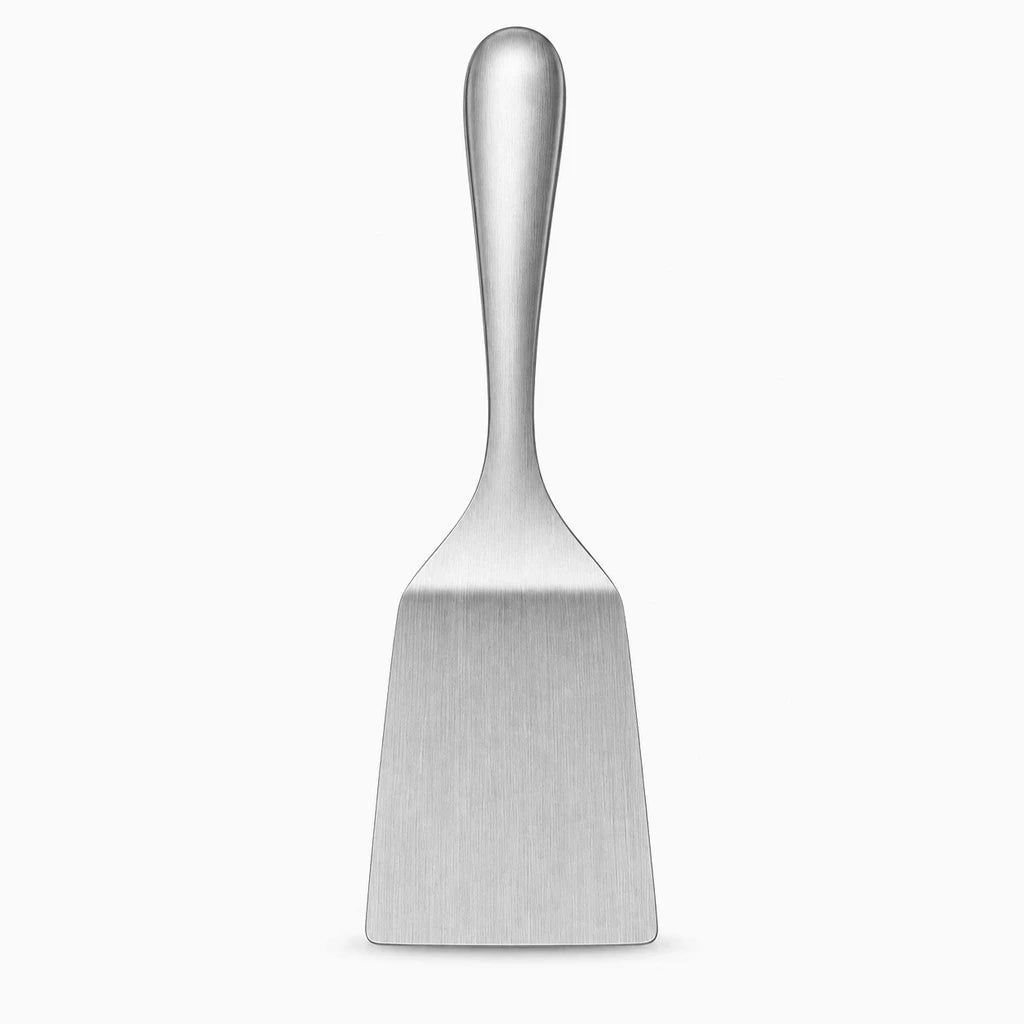 Détail de la surface polie de spatule inox, resistant à la corrosion