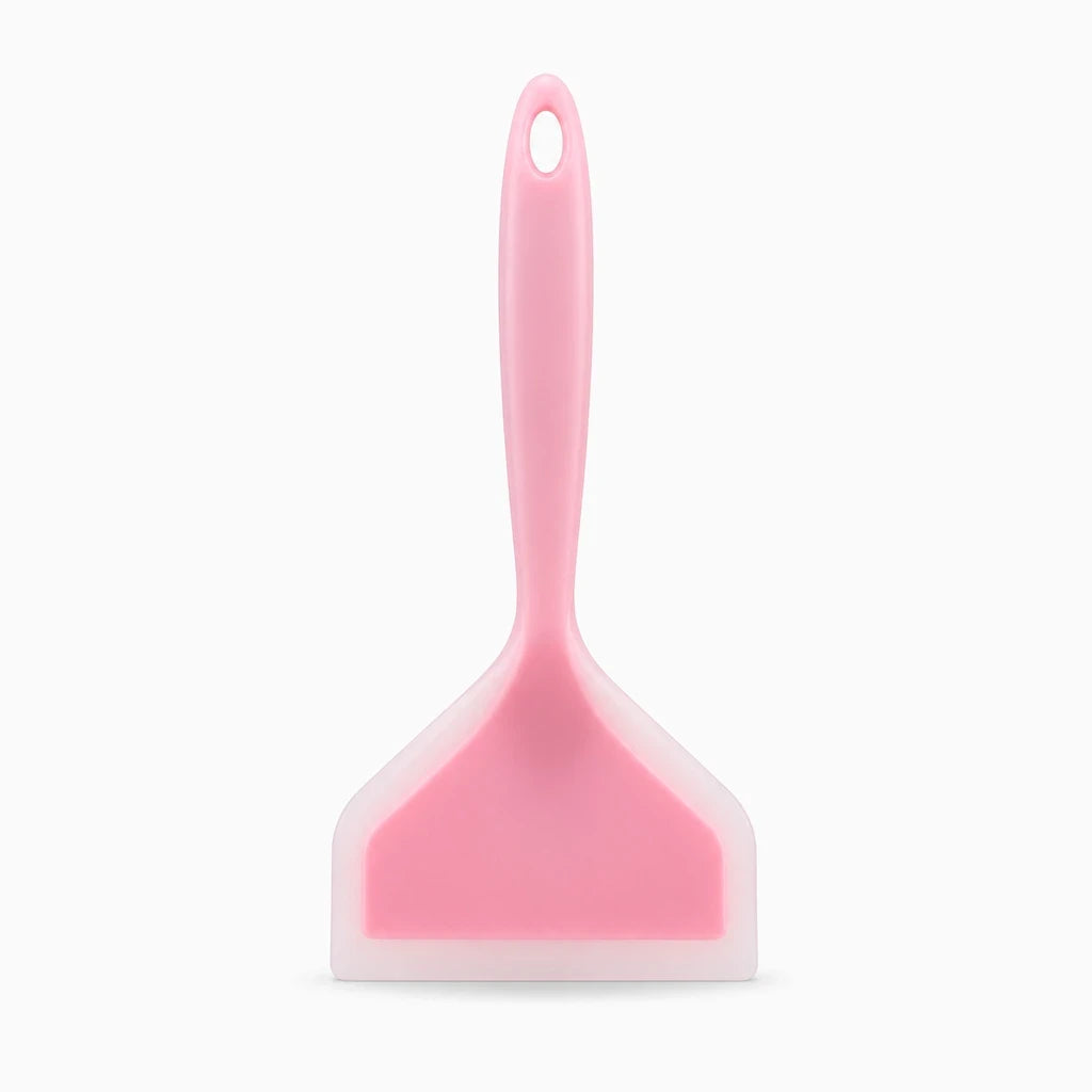Spatule cuisine silicone avec large tête fine pour retourner steaks et œufs sans rayer