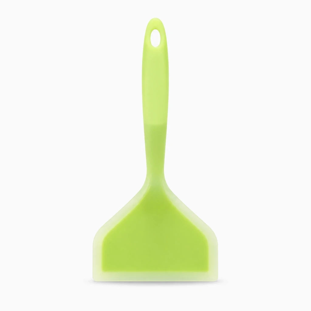 Spatule silicone grattoir racla,nt les résidus de cuisson au fond du plat