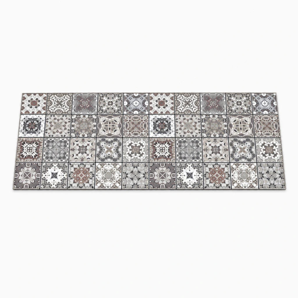 Tapis cuisine antidérapant imperméable avec texture accrochante, coloris bleu marine
