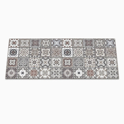 Tapis cuisine antidérapant imperméable avec texture accrochante, coloris bleu marine
