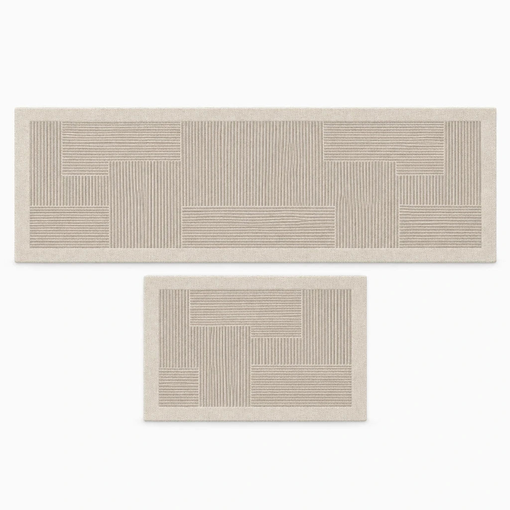 Tapis vinyle cuisine grande taille gris anthracite avec surface antidérapante devant l'évier