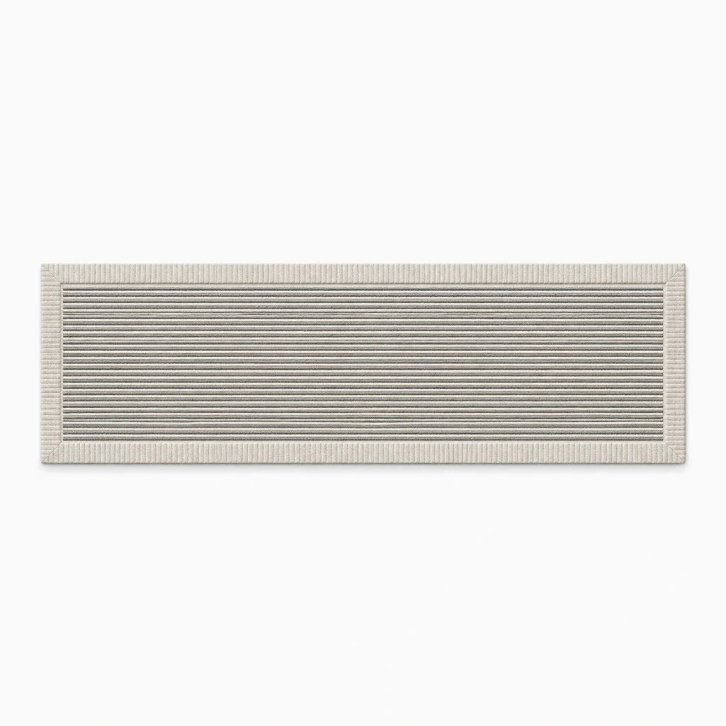 Tapis de cuisine en PVC grande taille, motif géométrique discret, zone de travail protégée