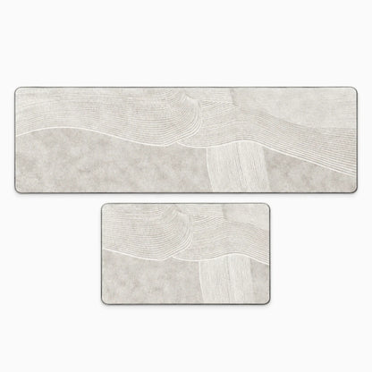 Tapis cuisine vinyle grande dimension, couleur taupe, protection sol humide et taches