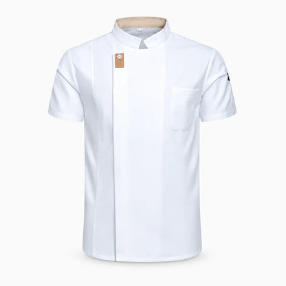 Veste cuisine femme noire avec tissu respirant, idéale pour boulangerie et mouvements répétés